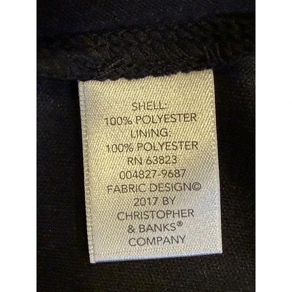 CJ Banks Womens Sleeveless Blouse Black Plus 1X Floral Sleeveless V Neck Top - Picture 5 of 6